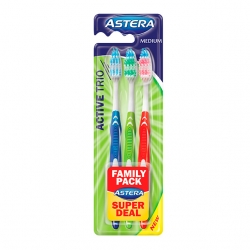 Зубная щетка ASTERA Active TRIO Medium-Mix