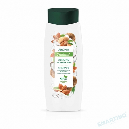 Șampon pentru păr AROMA NATURAL Lapte de migdale și cocos 400 ml