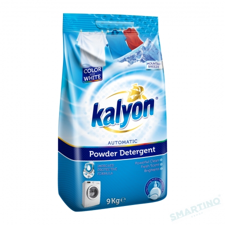 Порошок для стирки KALYON 9кг для машин-автоматов Color&White Mountain Breeze