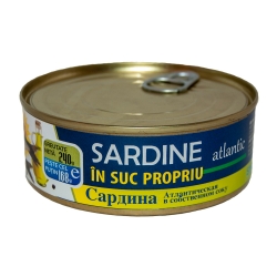 Sardine in suc propriu 240gr."Smartino" Cu Cheie