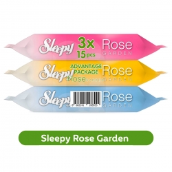Набор влажных карманных салфеток SLEEPY 3x15 шт Rose Garden
