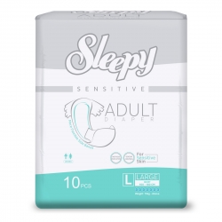 Подгузники для взрослых Sleepy Sensitive L 10 шт, 100-150см