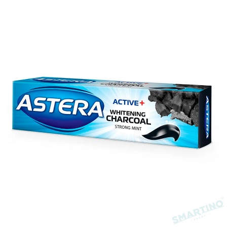 Pasta de dinti ASTERA ACTIV + Whitening CARBUNE 110g