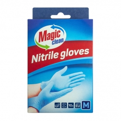 Перчатки хозяйственные MAGIC CLEAN Нитриловые (10 шт.) - Размер M
