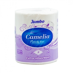Бумажные полотенца CAMELIA Jumbo 196 листов, 2 слоя
