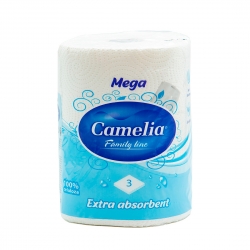 Бумажные полотенца CAMELIA Mega 131 листов, 3 слоя