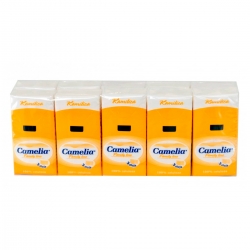 Платочки бумажные носовые CAMELIA Chamomile, 3 слоя, 10 упаковок