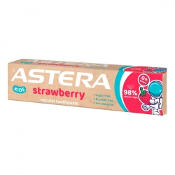Pasta de dinti ASTERA KIDS NATURAL Strawberry 50ml 0+ ani