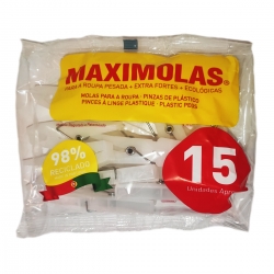  Cleste pentru rufe MAXIMOLAS 15buc. Plastic Transparente