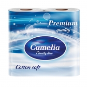 Туалетная бумага CAMELIA 4 шт 3 слоя 161 листов Premium